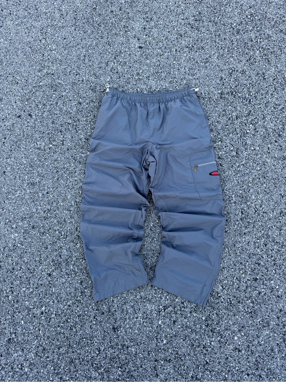 VTG Nike Y2K Baggy Wide Leg Windbreaker Track Sweatpants Silver Tag Rare Size XL
